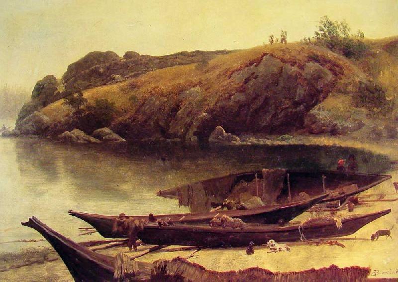 Albert Bierstadt Canoes France oil painting art